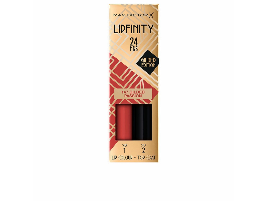 Batom Líquido MAX FACTOR Lipfinity 24H Nº 147 Gilded Passion 2 Peças