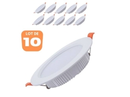 Conjunto de 10 Pontos Alexa Smd Led Rounto Branco 12W 4200K HOROZ ELECTRIC