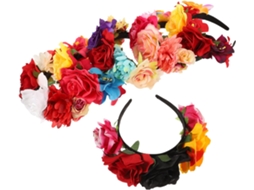 Conjunto De 6 Tiaras Florais Estilo Retrô Para Halloween, Coroas De Flores E Acessórios De Cosplay Para Mulheres.