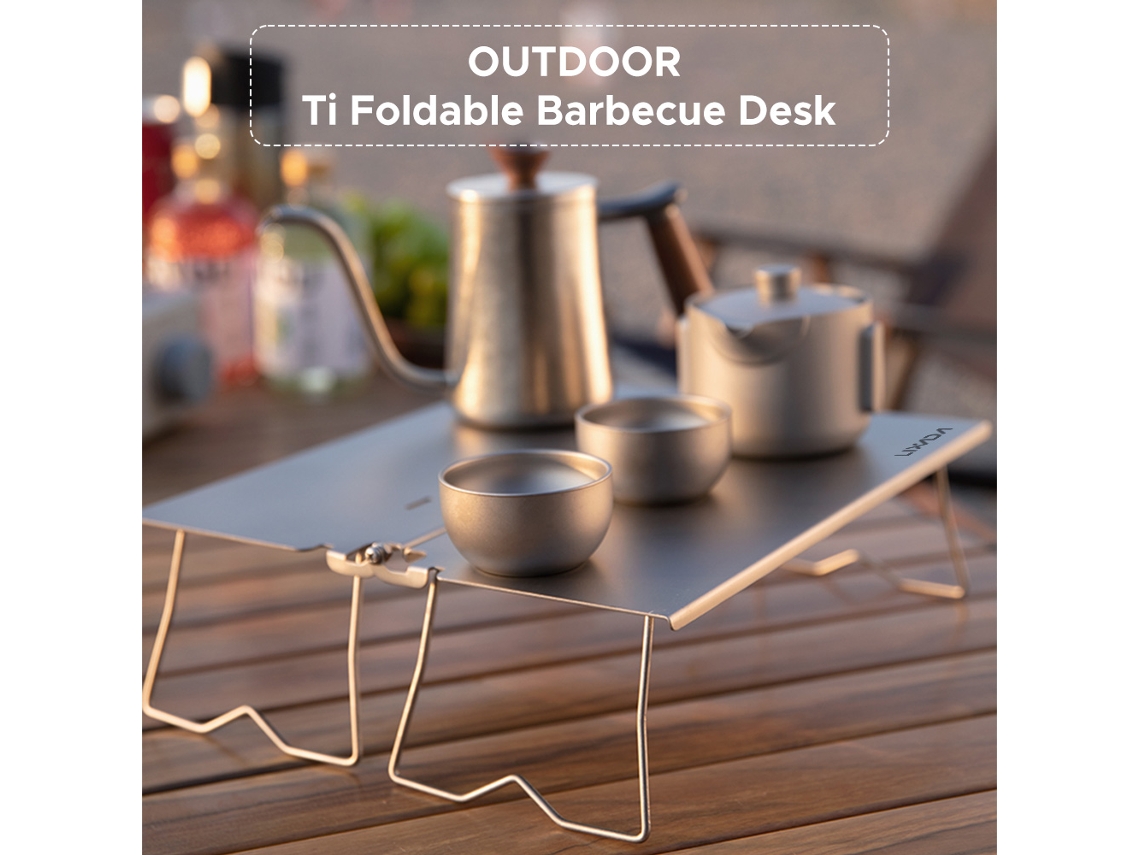 Mesa de Churrasco Business Plegável de Titânio para Camping e Picnic