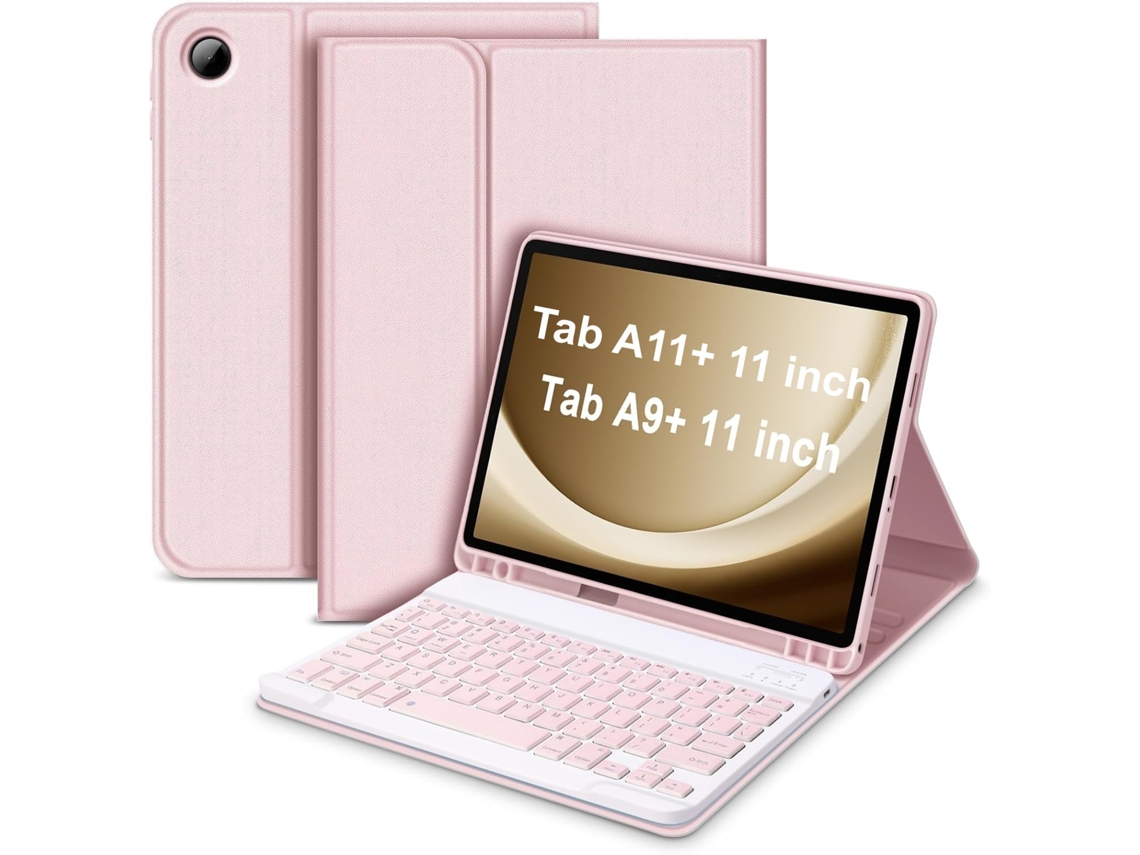 O Clássico Teclado Tab A11 Plus De 11 Polegadas (2025) Apresenta Uma Cor Rosa Claro E Um Design Com Topo Quadrado. Yunzii (sm X230/x235/x236)