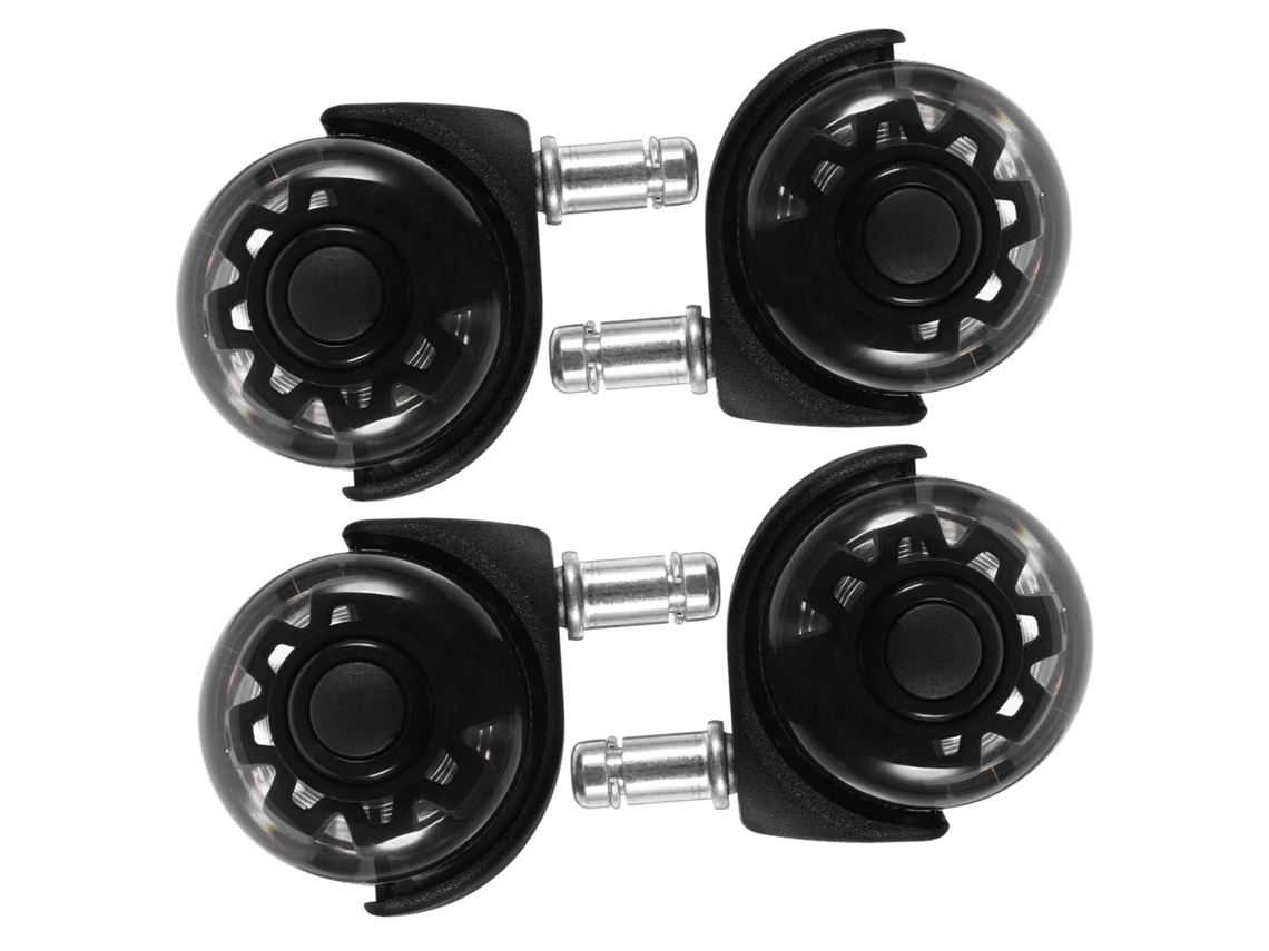 Conjunto De 4 Rodízios De Reposição Para Cadeiras De Escritório, Compatíveis Com Carpete.