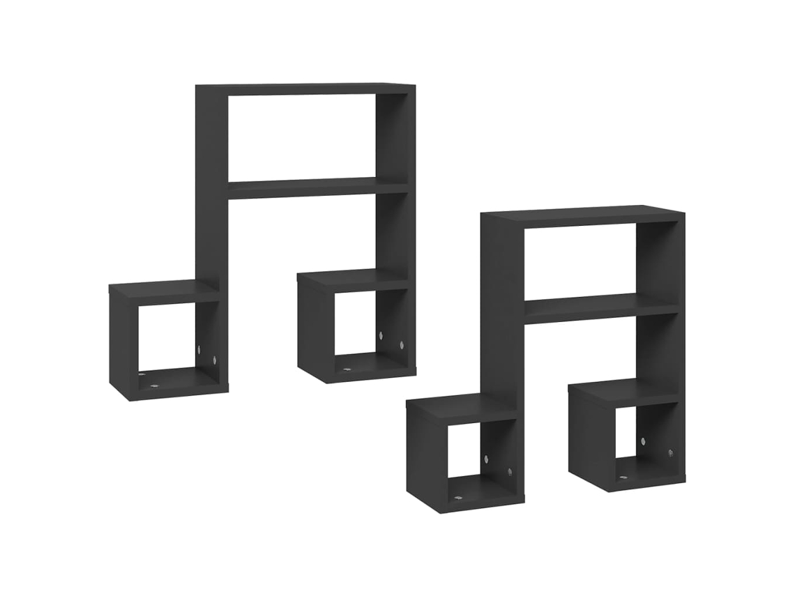 Wall Shelf, Wall Shelves Vidaxl Cinzeto Madeira Processada (n/a)