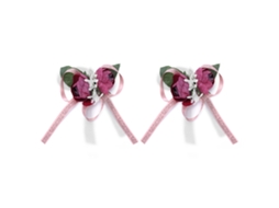 2 Peças Pulseira Flor Artificial Inovadora Para Damas De Honra Corselete De Punho Decoração De Casamento Roxo