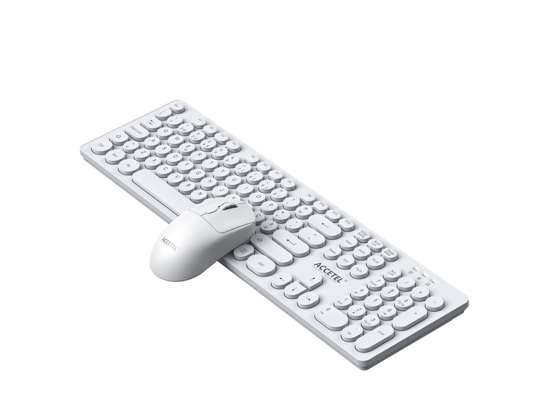 Pct242wt Combo De Teclado E Mouse Sem Fio - Branco (português)