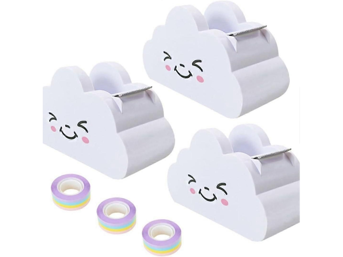 Conjunto de 3 Dispensadores Fita Adesiva, Dispensador Adesiva para Escritório, Adesi Va, Adesiv GOKOCO