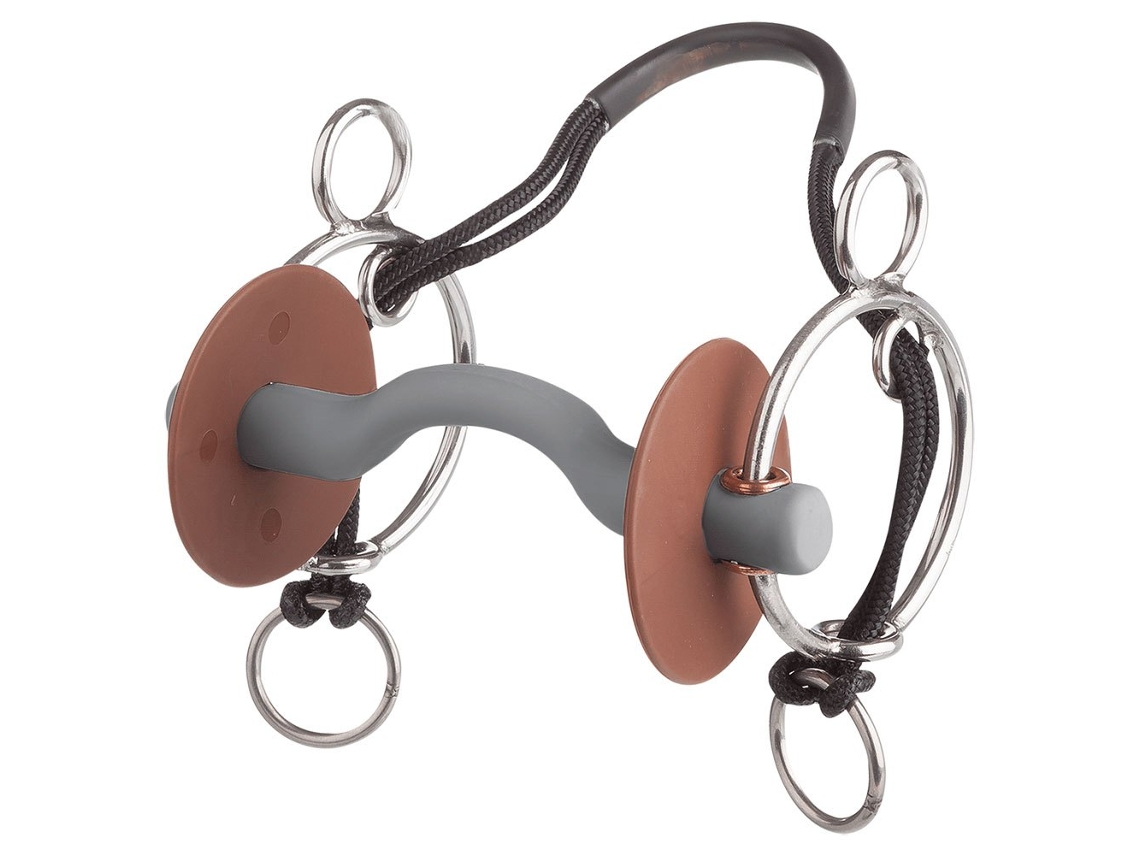 Hard Hackamore Kombi Tongue Port Snaffle Prateado 130 Mmberis