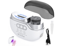 Cortador Lixador Elétrico De Unhas Recarregável Com Luz Uv