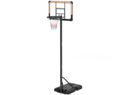 Cesto de Basquetebol Ajustável 235-264cm com Base de Peso e Rodízios S/MARCA