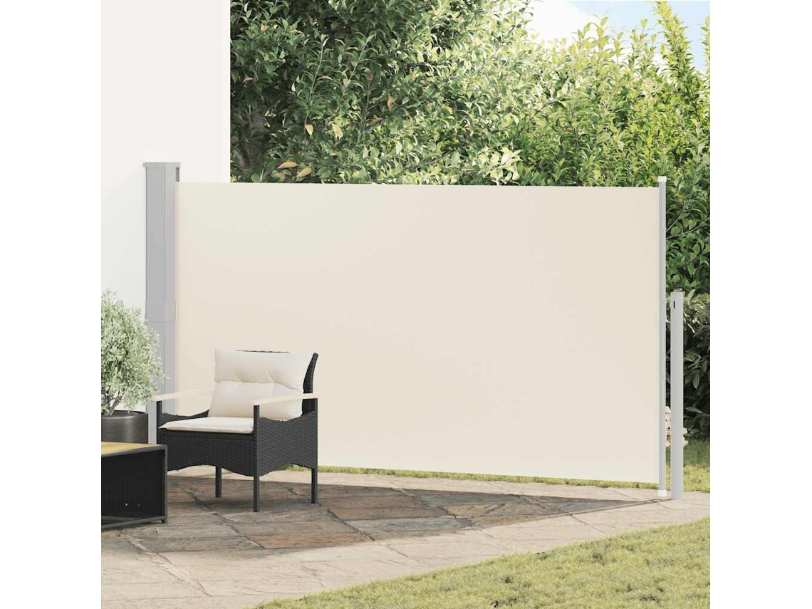 Vidaxl Toldo Lateral Para Pátio/terraço 160 X 300 Cm Cor Creme