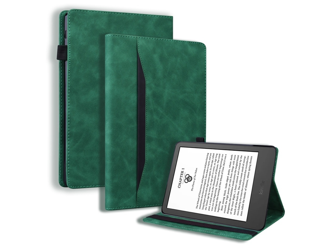 Elysve Capa Para Tablet 7 Polegadas, Com Compartimento Para Cartões, Anti-impacto Verde (12th Generation), Para Kindle Paperwhite 2024