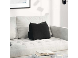 Vidaxl Travesseiro Para Costas Preto 45 X 20 X 35 Cm