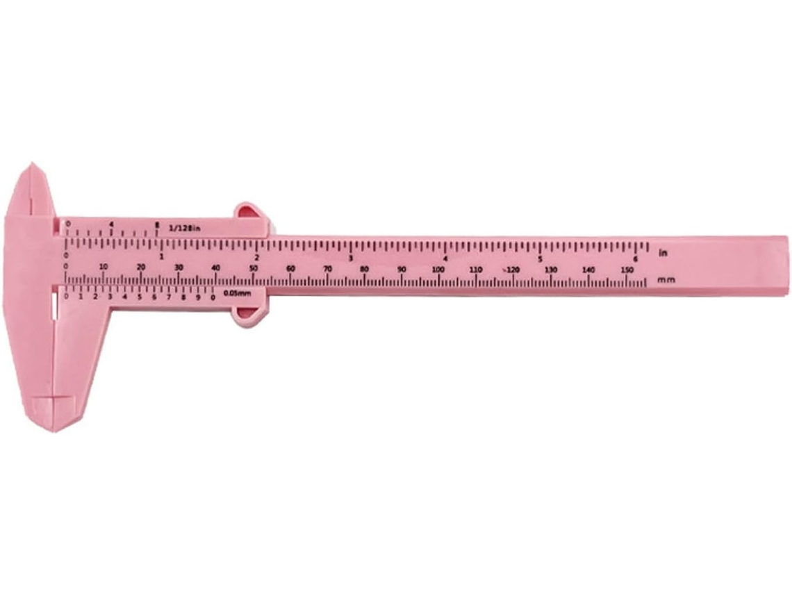 Paquímetro Vernier De Plástico Com Escala Dupla 150 Mm, Marcações Em