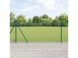 Vidaxl Cerca Hexagonal Com Base De Concreto 100 X 0,8 M Verde Malha