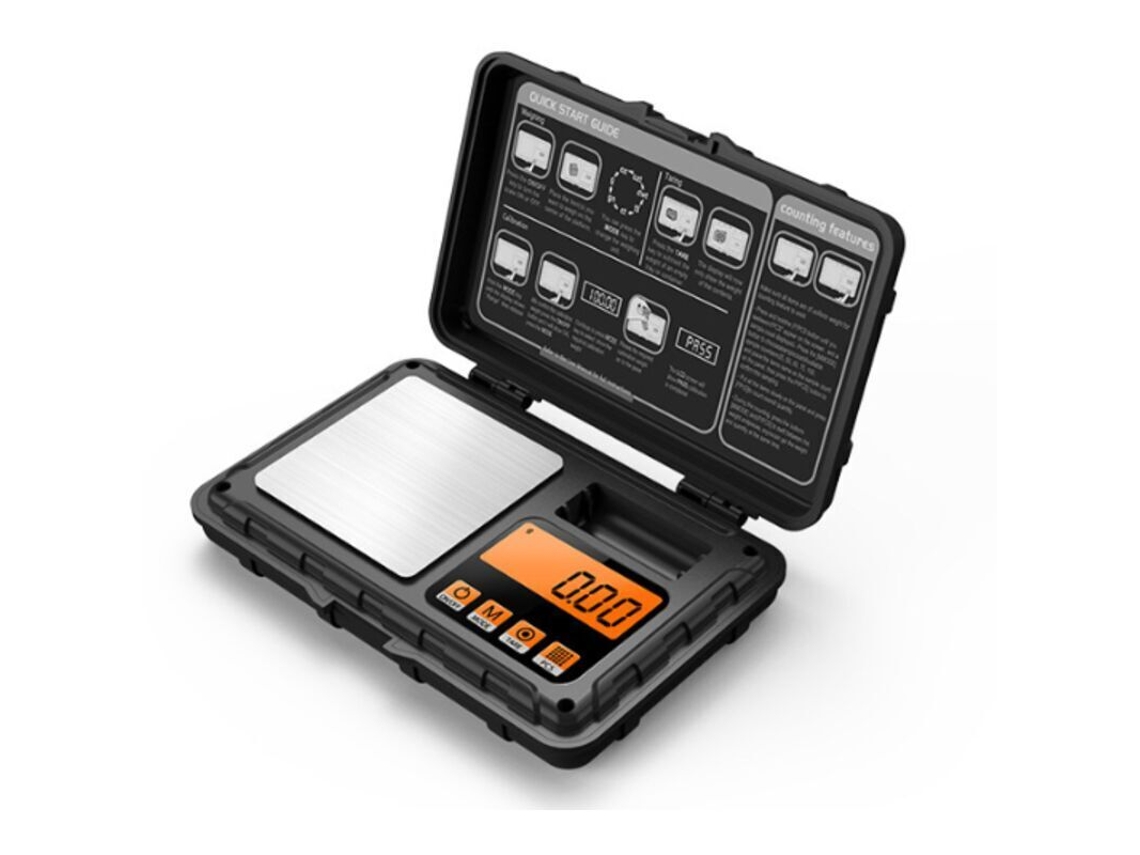 Mini Balança Portátil para Joias, de Bolso Pequena e de Alta Precisão, Eletrônica em Abs, Instrumento de Medição para Ouro e Especiarias AQUAFORGE