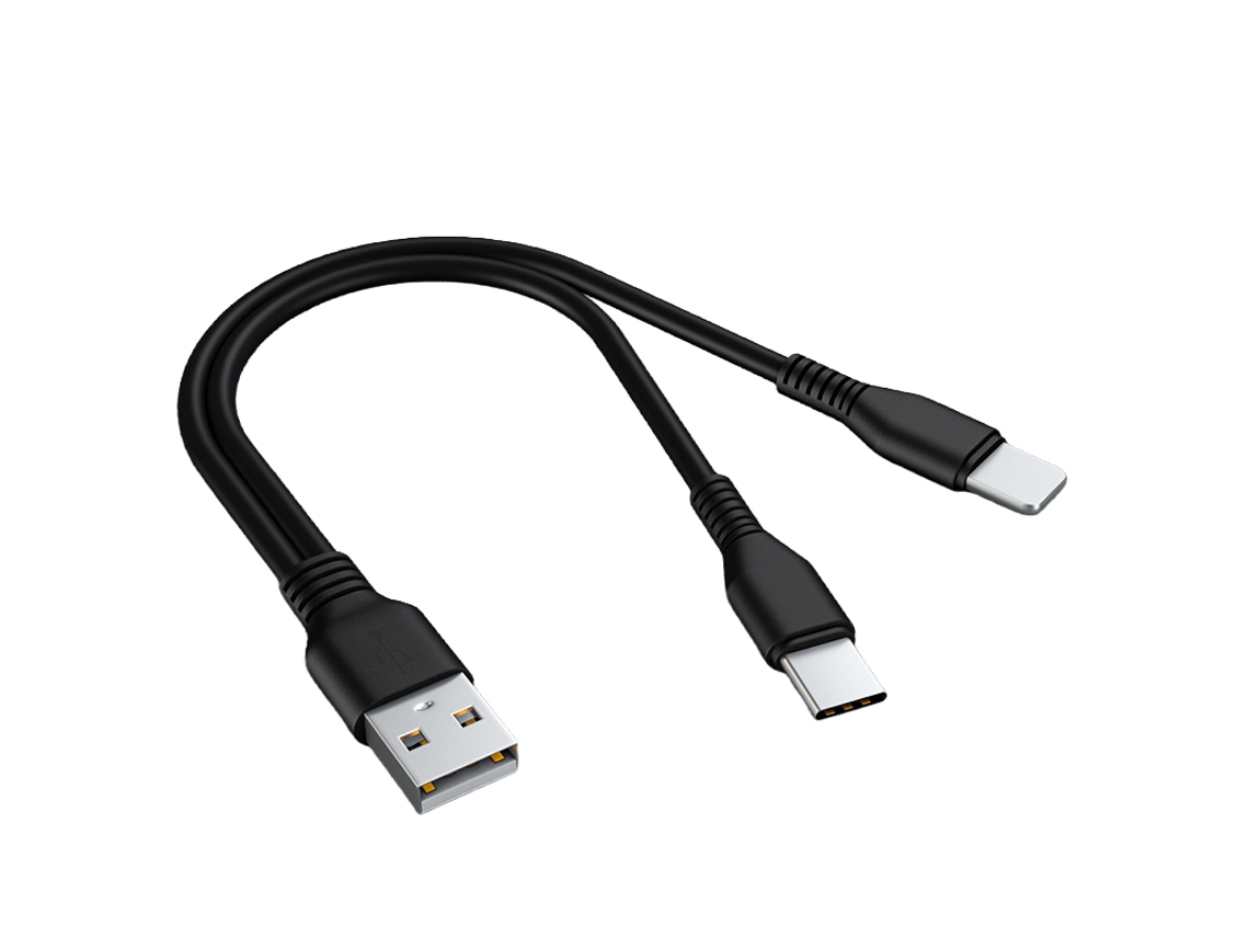 Laxiscreed Cabo De Carregamento 2 Em 1 Type-c, Carregamento Rápido, 0,5m, Branco, Compatível Com Android