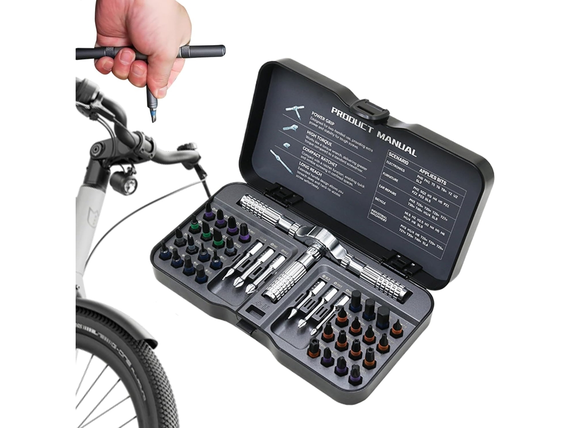 Chave De Fenda Catraca Precisão Ergonômica 40 Em 1