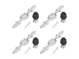 Puxadores de Cristal Modernos Simples para Gavetas Preto