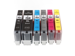 Conjunto de Cartuchos de Tinta para Impressora Pixma Mg5470 6 Cores Bk C M Y Gy | S/MARCA