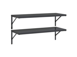 Prateleiras de Parede 2 Pcs 100x40 Cm Aço Inoxidável Prateado MAISON EXCLUSIVE