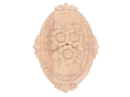 Aplicação Floral Oval Para Decoração De Móveis E Recortes