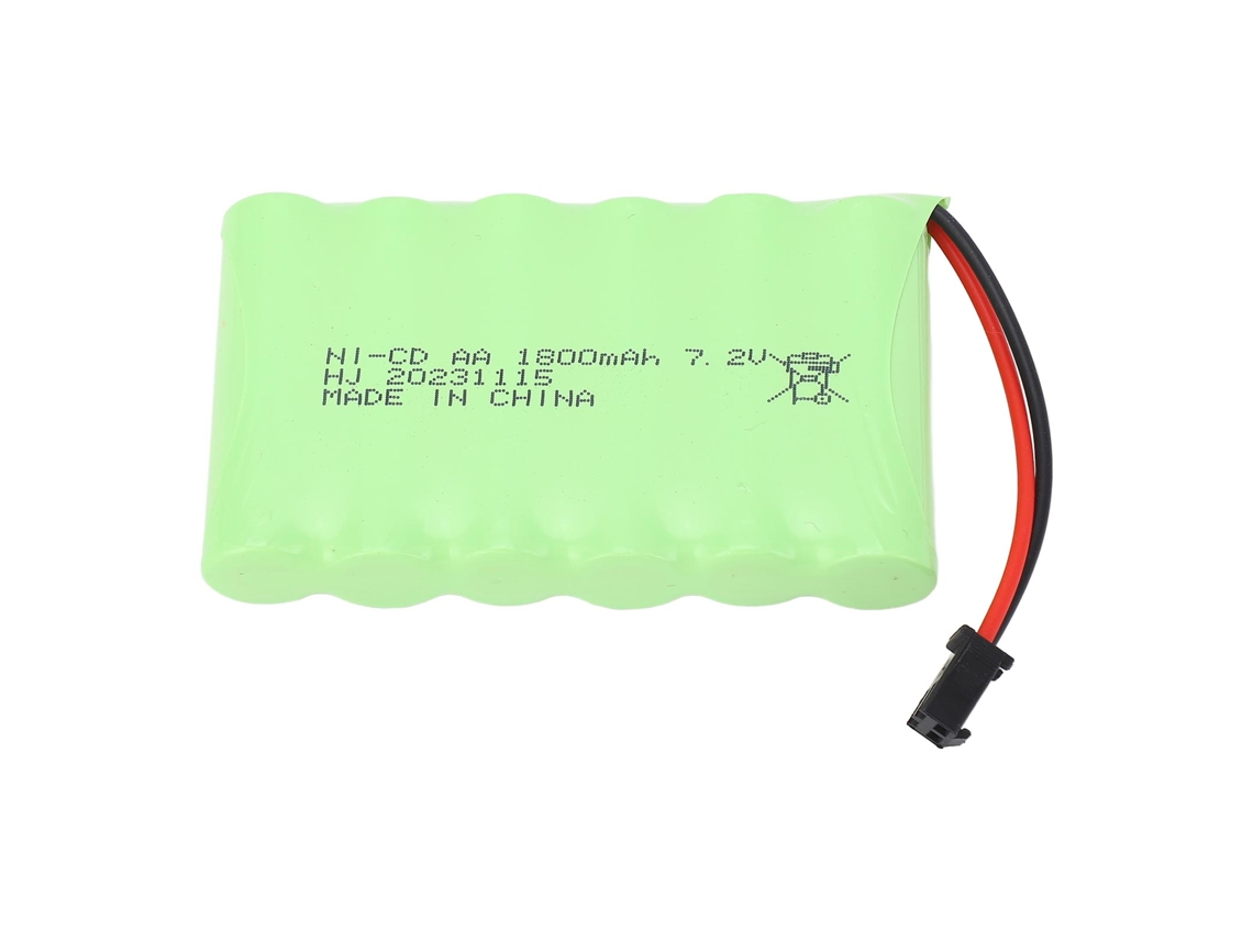 Bateria Recarregável De Lítio 7.2v 1800mah Com Plug Sm 2p Preto Para Carros Rc Leve Substituição