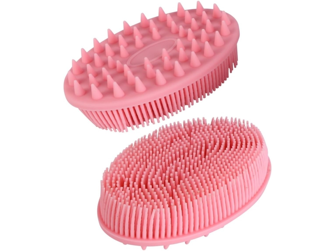 Lurelia Conjunto De 2 Escovas De Banho Para Bebé, Silicone Macio, Dupla Face E Massagem Suave, Rotina Spa Essencial
