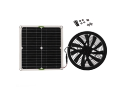 Ventilador com Painel Solar 10 polegadas 100 W para Trailers Iates e Banheiros BRILVIBERA