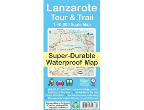 Livro Lanzarote Tour amp Trail Map de Jan Kostura (Inglês)