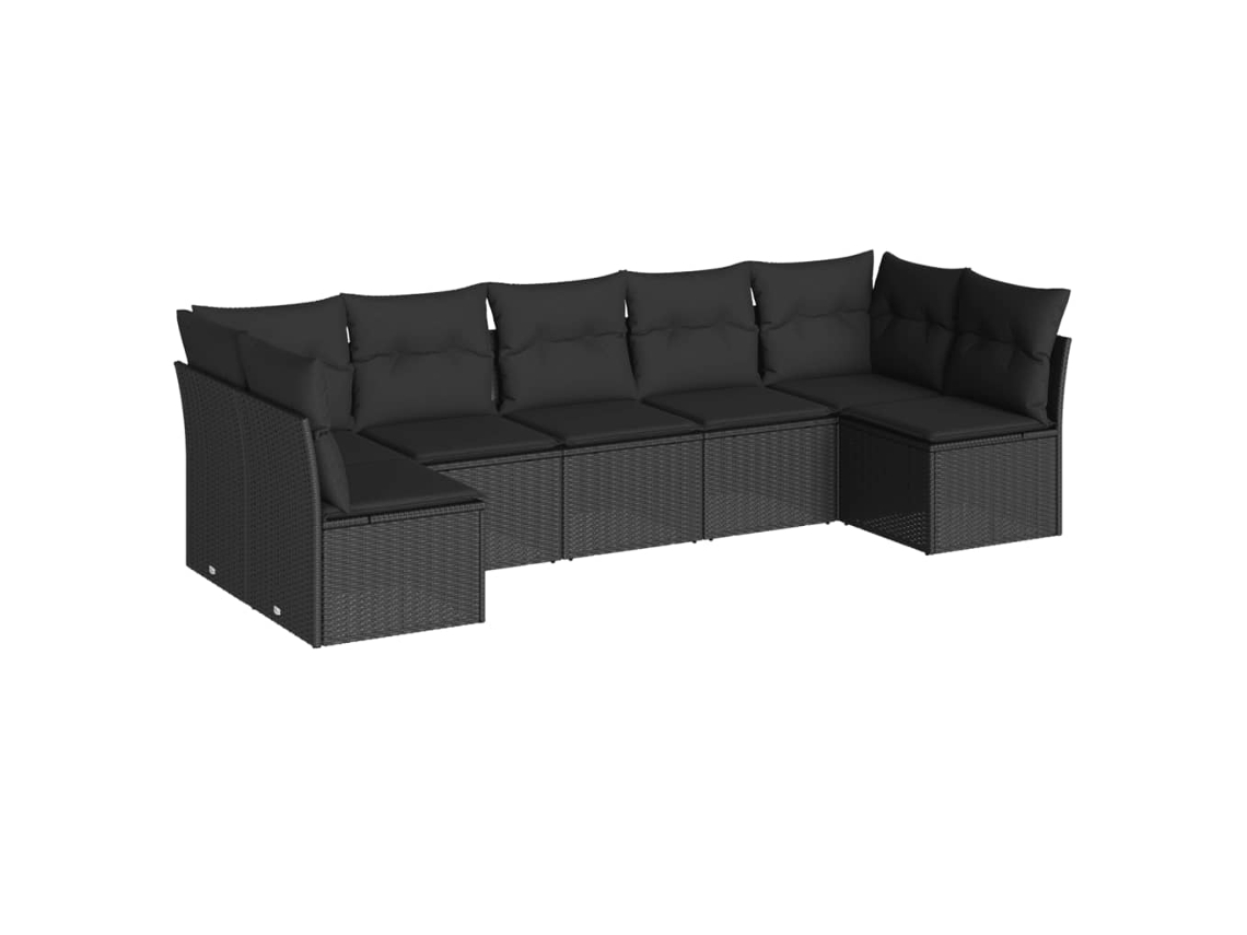 Garden Sofa Set, Garden Sofa Sets Vidaxl Preto Rattan / Vime (n/a)