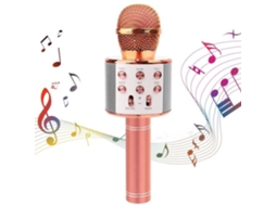 Microfone de karaokê sem fio, microfone Bluetooth portátil para crianças e adultos cantando em smartphones, tablets, Android e iOS.
