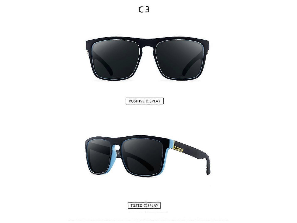 Óculos de Sol Polarizados Masculinos, Óculos de Sol Nova Moda 2023, Design Clássico, Espelhado, Quadrado, Feminino, C3