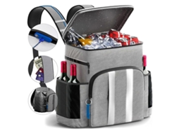Mochila Térmica Impermeável De 40 Litros Com Grande Capacidade Para Piqueniques Ao Ar Livre E Armazenamento De Cerveja, Cinza.