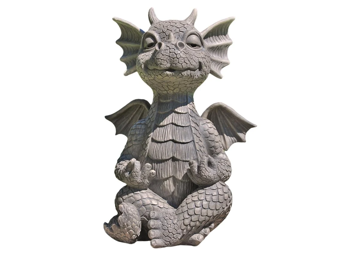 Estátua De Dragão De Resina E Escultura Artística Dragão Buda