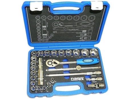 Jogo De Chaves 1/2 Com Catraca 27pcs 7891309 Narex (8 32mm)