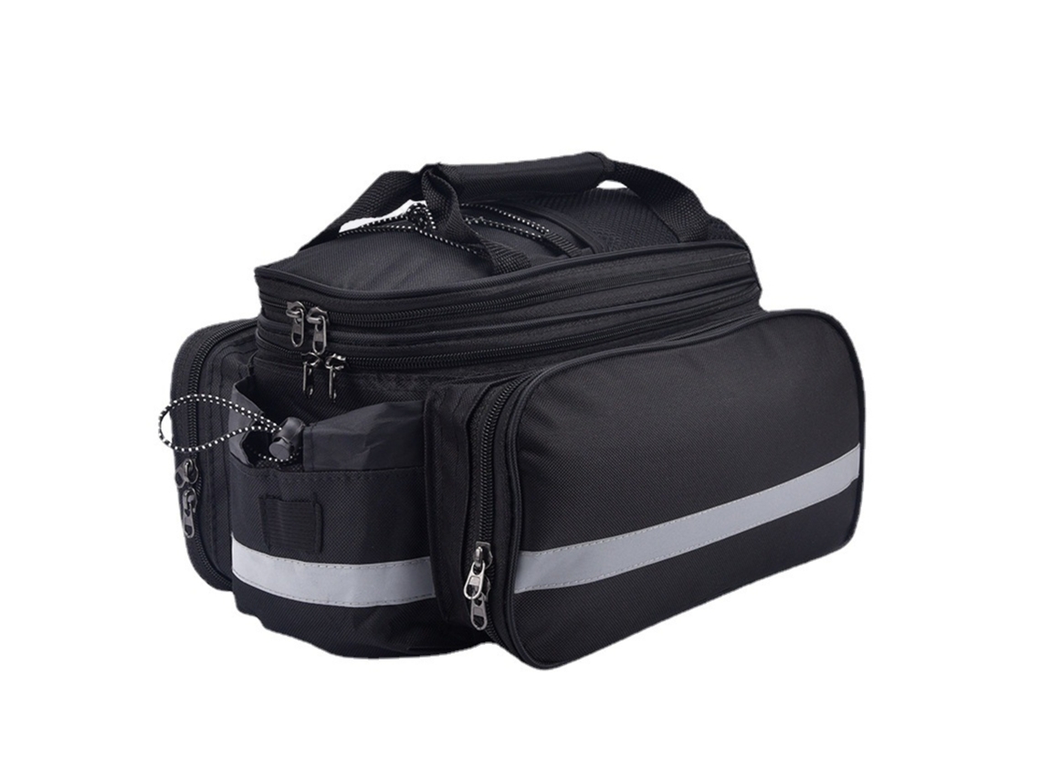 Lurelia Bolsa De Bicicleta Bolsa Grande E Impermeável Capacidade 27l Bolsa Para Bicicleta Com Refletores Na Cor Preta