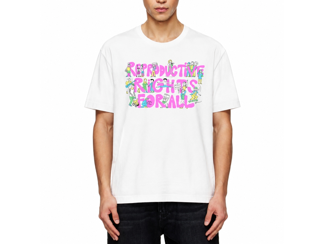 Camiseta Rockinstone "Direitos Reprodutivos para Todos" com Anna Lustberg - Estilo de Designer Exclusivo