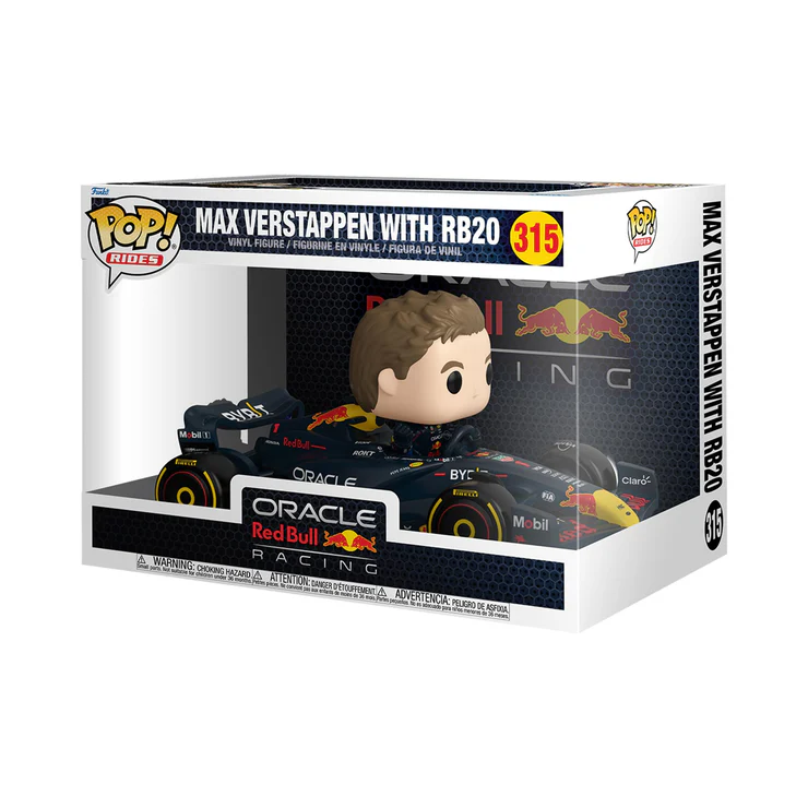 Figura FUNKO Pop! Rides Super Deluxe: Red Bull - Max Verstappen with Rb20 (Possível Chase)