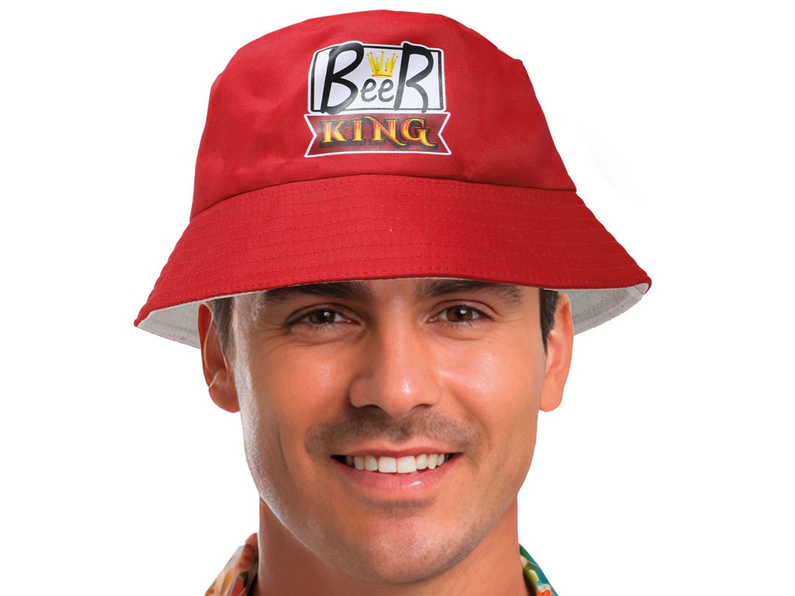 Chapéu adulto Beer King vermelho