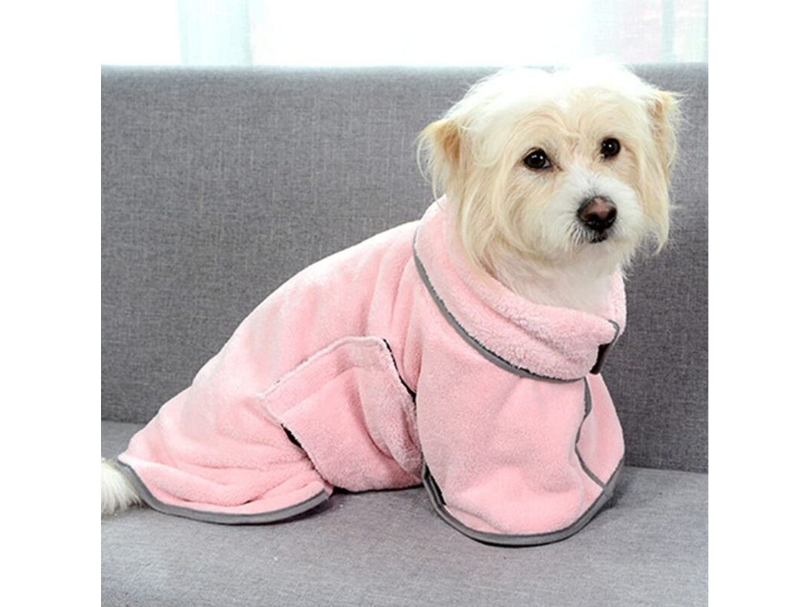 Roupão Absorvente, em Microfibra, para Cães e Gatos, Secagem Rápida, Macio, Tamanho Xs AQUAFORGE