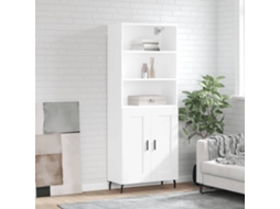 Vidaxl Armário Alto 69,5x34x180 Cm Derivados De Madeira Branco