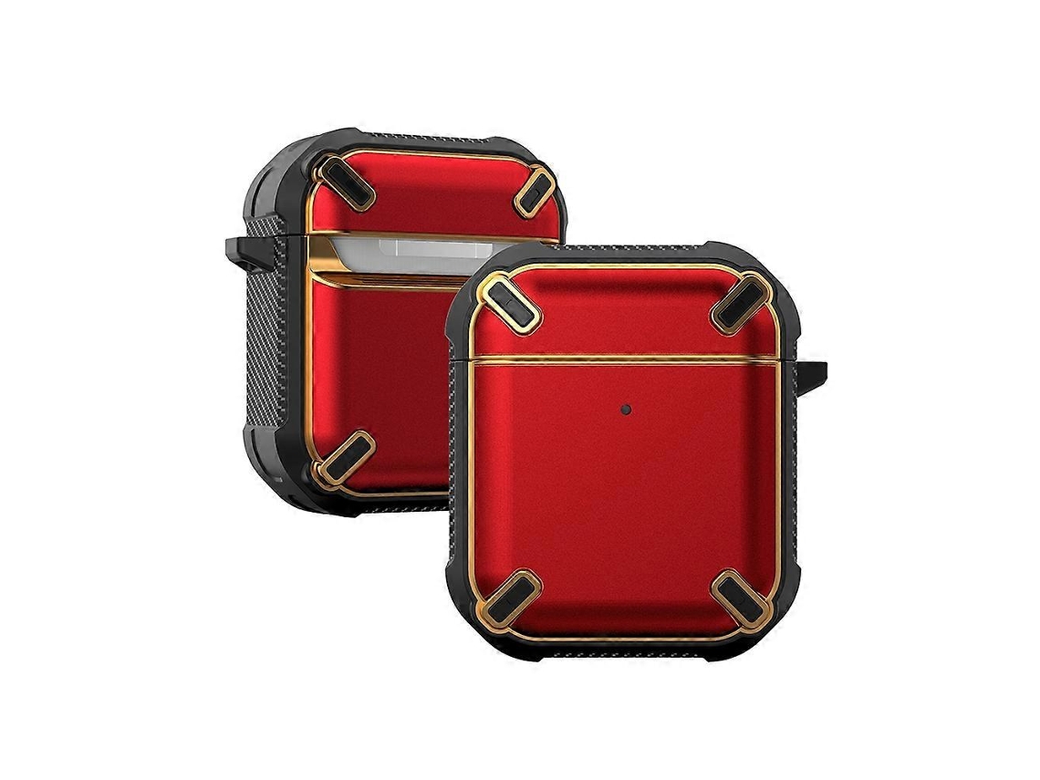 Fones De Ouvido Sem Fio À Prova De Choque King Kong Ares Tpu Capa Protetora Para Airpods 1/2 Vermelho