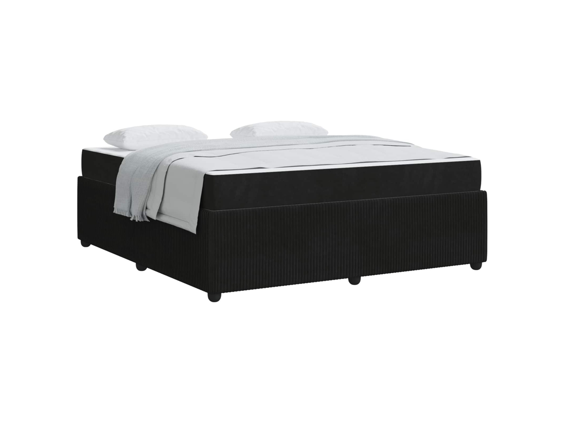 Estrutura da Cama com Colchão Preto Tecido MAISON EXCLUSIVE 180x200 cm