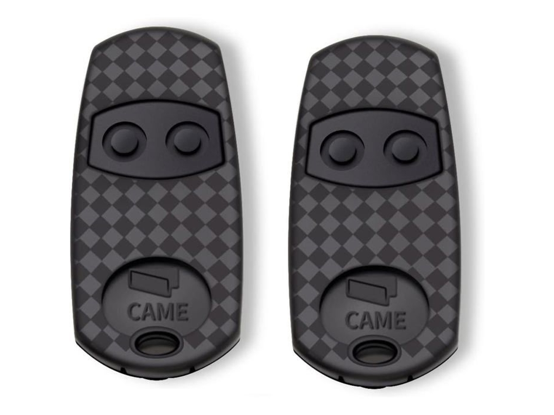 2 Controles Remotos Came Top 432ev Para Portão, Pretos