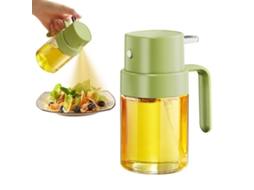 Frasco Spray Recarregável Para Óleo E Azeite, 200 Ml, Verde, Para Aplicação Controlada De Temperos Na Cozinha
