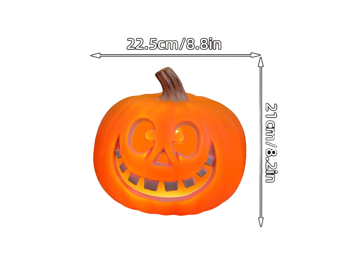 Laxiscreed Abóbora De Halloween Com Iluminação Decorativa Para Vitrines, 10 Polegadas, Tema De Festa E Cenários Festivos