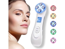 Massageador Facial de Microcorrente, Aparelho Beleza Antirrugas Radiofrequência para Rosto e Pescoço, Dispo Sitivo Terapia Luz Led Par GOKOCO