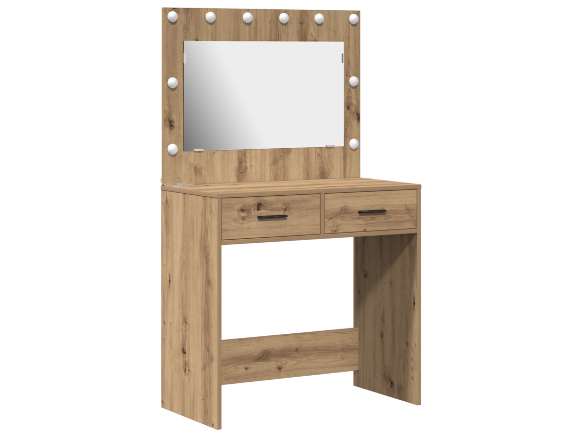 Conjunto 1 Mesa De Vestir Vidaxl Castanho Derivados De Madeira (78,5 X 41 X 135 Cm)