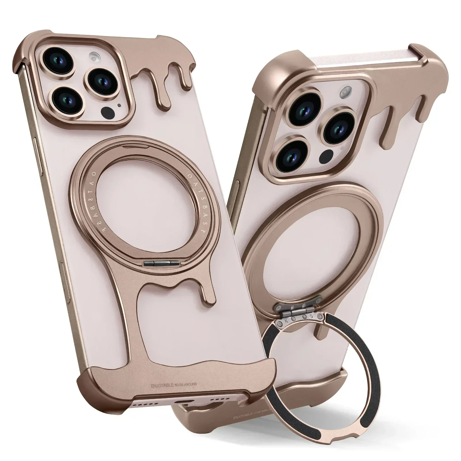 Capa Para Iphone 16 Plus (amarela), Compatível Com Magsafe E Suporte Magnético Giratório De 360°.