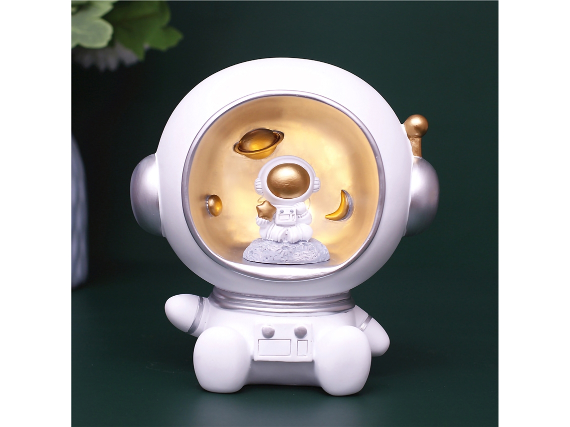 Rebe-lâmpada De Mesa Astronauta Em Resina Sintética Decorativa Luz Noturna Estrela Levantável Branca Para Sala De Estar Armário De Vinhos